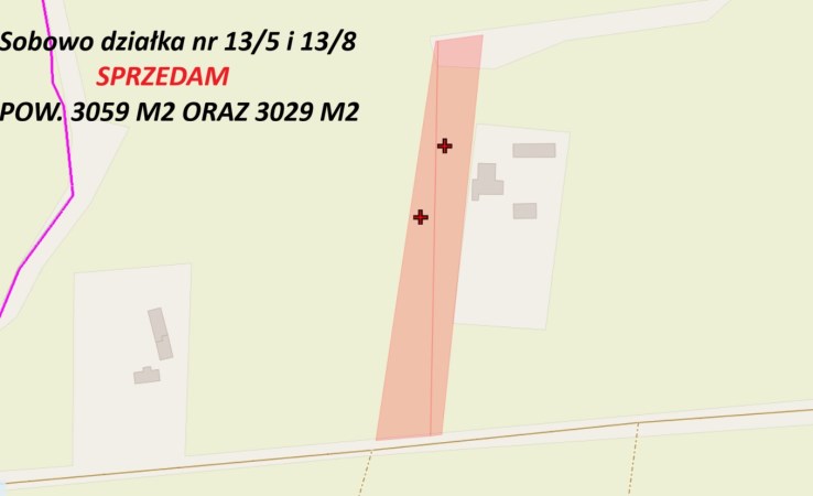 działka na sprzedaż - Brudzeń Duży, Sobowo